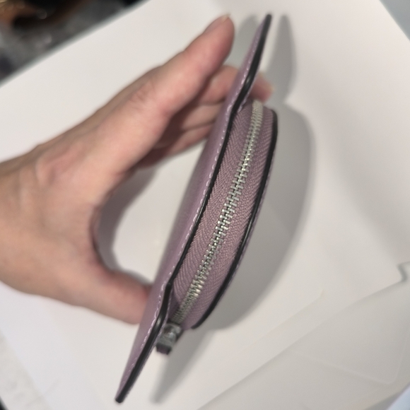 Coach Halloween Bat Coin Card Case Lilac Crossgrain Leather - Picture 10 of 16